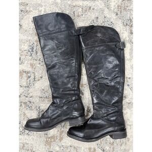 Harley-Davidson Women's Size 6.5M Monique 19.5-Inch Black Boots Back Zipper